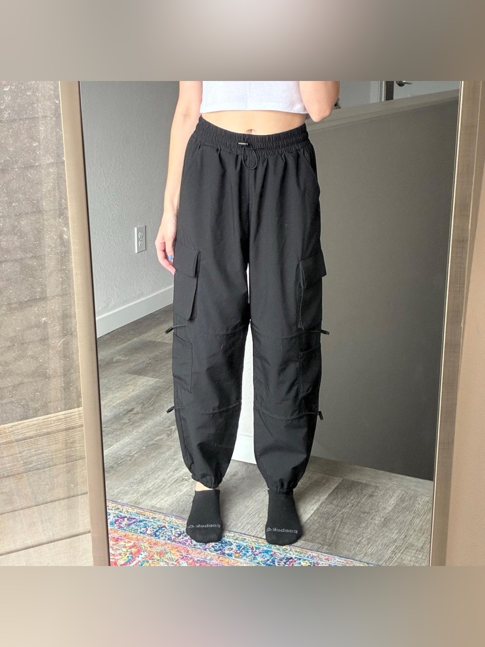 Black cargo hiking pants